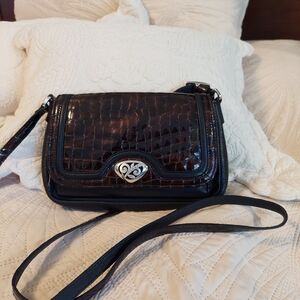 Brighton Black and Brown Crossbody Bag